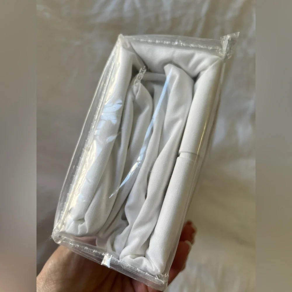 Nestwell | Full Size | White Cotton Blend Wraparound Bedskirt 15” Drop NIP